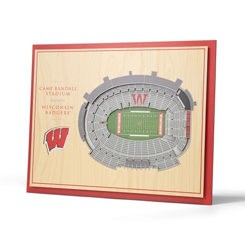 YouTheFan NCAA Wisconsin Badgers 5-Layer StadiumView 3D Wall Art -