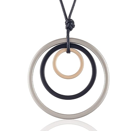 Colliers pendentifs vintage pour femmes avec de longues chaînes tendances suspendues