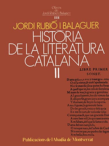 Portada de Història de la literatura catalana II