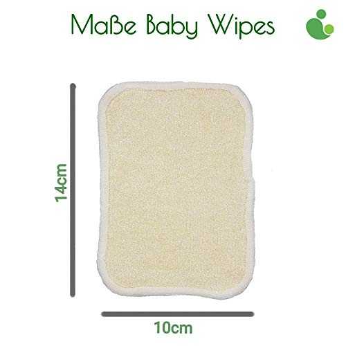 OrganicMom® 15 Waschbare Baby Pflegetücher aus Bambus, inkl. Wäschenetz, kuschelweich, nachhaltige waschbare Feuchttücher, Ersatz für Einweg-Feuchttücher, Baby Waschlappen Bambus, Reinigungstücher – Bild 3