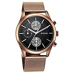 Titan Neo Splash Quartz Multifunction Black Dial Brown Stainless Steel Strap Watch for Men – NT1805QM05