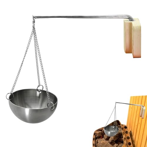 Recipiente para aceites esenciales de sauna -difusor de aceites esenciales | Soporte colgante para aceites de aromaterapia con cadena, cuenco para aceites esenciales de aromaterapia, difusor de aromat