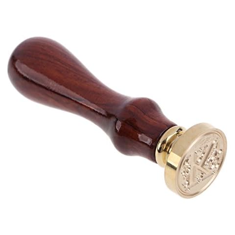 Wax Seal Stamp set, Sealing Wax Classic Initial Wax Seal Stamp Alphabet Letter K Retro Wood Cover