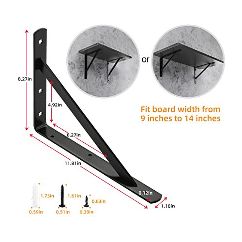 Home Master Hardware 306512AC 12 Inch X 8 Inch Heavy Duty Shelf Brackets thumb #6