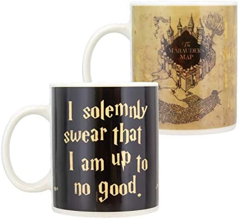 Paladone Marauders Map Heat Changing Mug - Harry Potter Heat Sensitive Color Change Mug