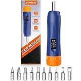 GOYOJO Chave de fenda de torque 25.4-152.4 cm-lb, 1/10.2 cm conjunto de chaves de fenda de torque ajustável com brocas S2 para manutenção, ferramentas, reparo e montagem de bicicletas, presente para
