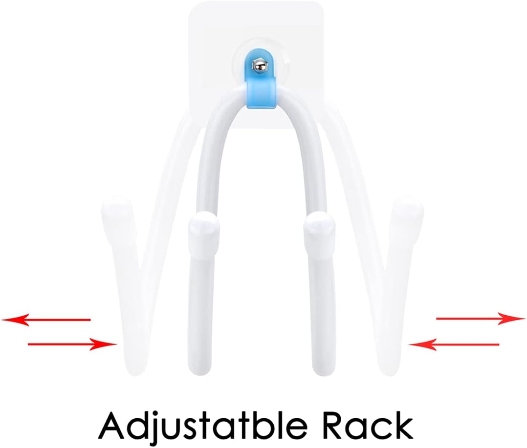 Linkidea Controller Wall Mount Holder Compatible with PS4, PS5, Xbox, Switch Controller, Multifunctional Adjustable Wall Clip Headphone Holder, VR Headset Hanger (4 Pack White)