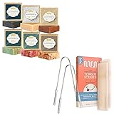 MasterMedi Personal Hygiene Kit: Tongue Scraper with Travel Case (2 Pack) for Adult with All Natural