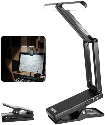AROMA Light for Music Stand Rechargeable Clip On Piano Lamp Adjustable 2 Brightness