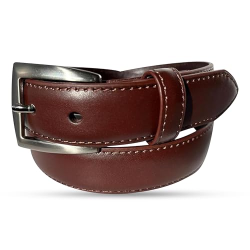 Men's Black & Brown Leather Belt – 1 1/8