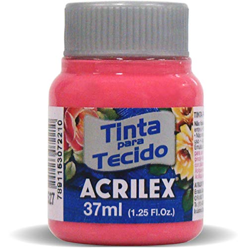 Tinta Tecido Fosca x 12 Unidades, Acrilex 041400527, Multicor, 37 ml