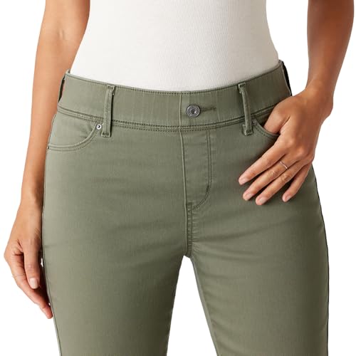 Levi Strauss Signature Women's Totally Shaping Ultimate Pull-On Ankle Straight Jean Mid-Rise Stretch Denim (Also Available in Plus), (New) Olive Night, 12 Regular4