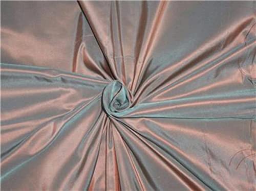 Tissu taffetas soie orange vert d'eau idéal pour robe de mariée et cérémonie