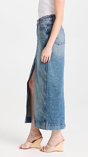 DL1961 Women's Asra Skirt Maxi in Aged Mid4