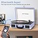 Record Player with Speakers, Bluetooth Vinyl Record Player with Recording, 3 Speed Portable Suitcase LP Player, Belt Drive Turntable, RCA/AUX/Headphone Jack, Purple