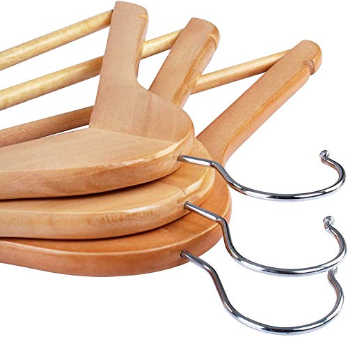 image for OZ Household Essentials Wooden Coat Hangers – 25-Pack - Solid Wood H
