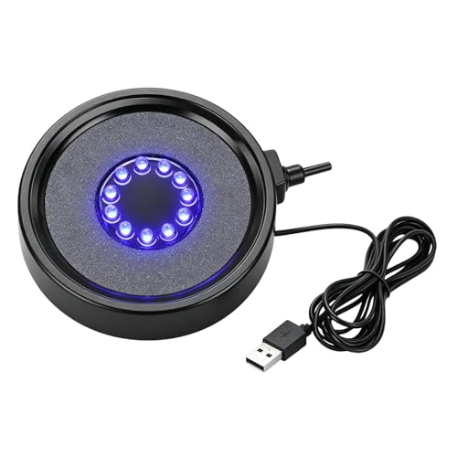 Bulleur LED pour aquarium rond USB 13 cm avec 7 couleurs changeantes