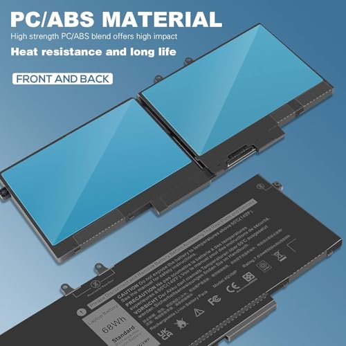 Image of 4GVMP Laptop Battery for Dell Latitude 5400 5500 5410 5510 E5400 E5500 Inspiron 7590 7591 7791 2-in-1 Precision 3540 3550 Series P84F P84F001 P42E P42E001 P98G001 P80F001 RF7WM C5GV2 H82T6 (4GVMP)