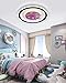 Deckenventilator mit Beleuchtung LED-Kronleuchter unsichtbarer ultradünner Deckenventilator Luxus-Persönlichkeitsventilator (Rosa-B)