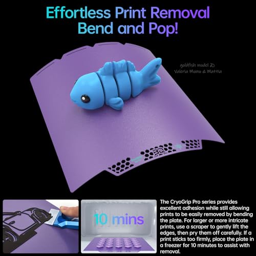 Image of BIQU CryoGrip Pro Glacier Purple Compatible with Snapmaker U1 3D Printer 276x304.5mm Panda Build Plate Double Sided Upgrade Plate Removable Surface Platform