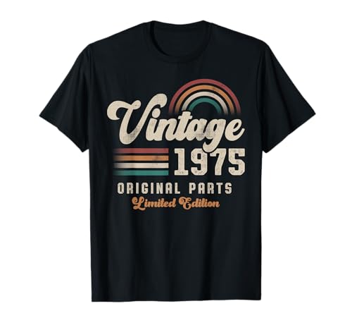 Vintage 1975 Compleanno Annata 50 retrò Maglietta