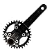 DECKAS 170mm Crankset, 104BCD 32T 34T 36T 38T Oval Single Speed Narrow Wide Tooth Chainring and Crank Arm Set for MTB BMX Road Bicycle (Black 38T)