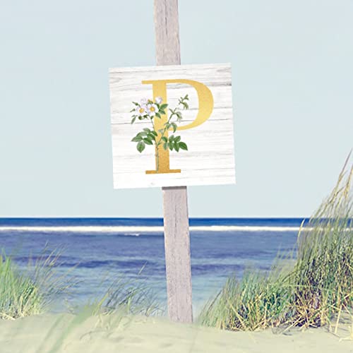 Lettres dorées en bois monogramme chic 40cm pour décoration murale