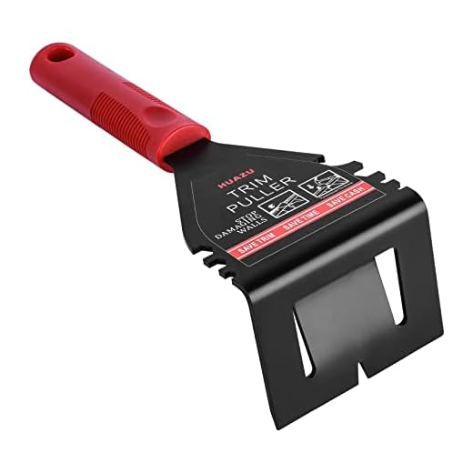 Trim Puller, Huazu Tile Removal Tool Heavy Duty Pry Bar Molding Removal Tool for Removing Wood Floor, Baseboard, Tiles, Nail Pulling and More, Built In Nail Puller and Socket Wrench