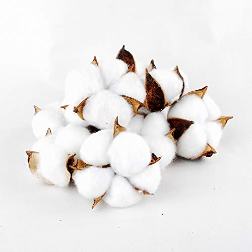 Nwfashion 10Pcs 2.4-2 Inch Natural And Synthetic Cotton Balls Artificial Flower Snow White #TOP1