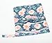 Sigzagor Medium Wet Dry Bag Baby Cloth Diaper Nappy Insert Bag Reusable Washable With Two Zippered Pockets For Girls (Floral)