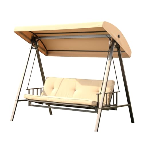 Garden Winds Reinforced Replacement Canopy Top Cover Compatible with GCS00395A Style Selections Swing - Classic Sand, Riplock 350