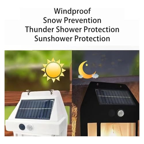 Aplique solar de pared exterior impermeable blanco con tres modos de iluminación 4