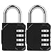 Produktbild 2 Stück 4 Stelliges Kombinationsschloss Vorhängeschloss - Wetterfestes Metall & Plated Steel Zahlenschloss für Reisekoffer Rucksäcke Sports Locker Gartenschuppen Hasp Cabinet(Schwarz)
