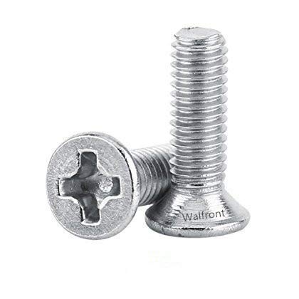 Preisvergleich Produktbild 100Pcs M3 Flachkopf Senkkopfschraube Schraube Befestigung Vollgewinde Edelstahl SS304(M3*12)