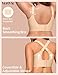 Vertvie Jelly Bras for Women Plus Size Minimizer Soft Wireless Push Up Bra Full Supportive Older Lift Back Coverage Bralette(Skin,40B)