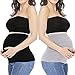 Belly Band for Pregnancy Maternity Clothes Black + Light Gray 1