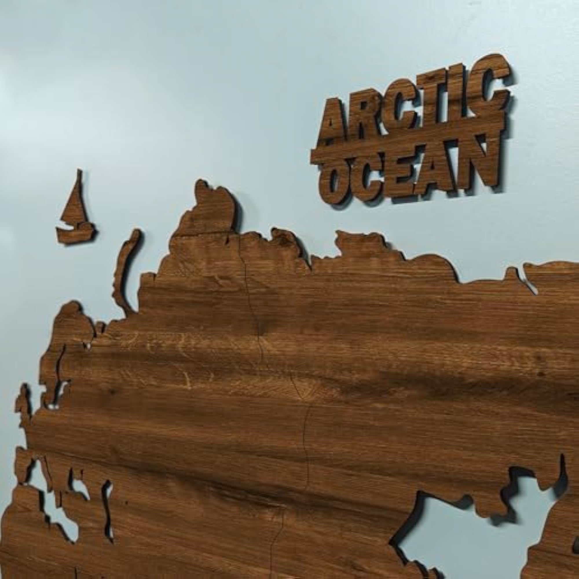 3D Wooden World Map With Clock Wall Decor, Travel Gift