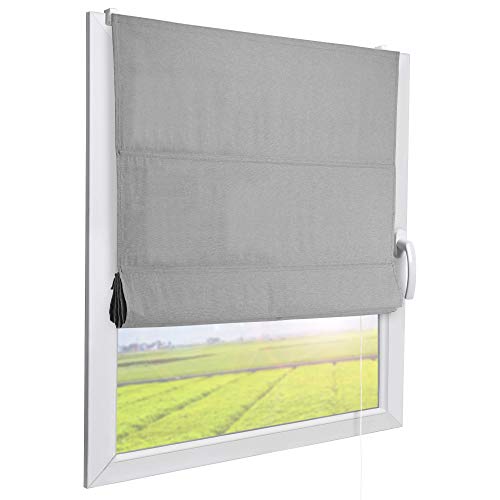 Sol Royal RA3 Store Bateau sans perçage 100x240 Store Romain Store Bateau Gris Store fenêtre avec Support sans perçage