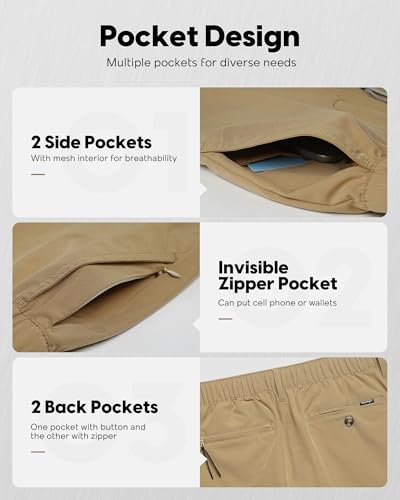 maamgic Men's 5/7 Inch Casual Classic Fit Shorts with Multi-Pocket Quick Dry Sports Shorts2