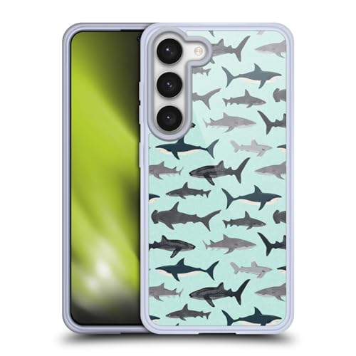 Funda flexible antideslizante Samsung Galaxy S23 5G que absorbe impactos diseño tiburones