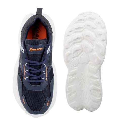 Image of Kraasa PowerGlide X1 Sports Shoes for Men | Stylish Casual Sneakers for Men | Lace up Lightweight Shoes for Runnigng, Walking, Gym, Trekking, Hiking & Party Shoes
