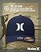 Hurley Mens Baseball Cap - Moisture Wicking Curved Brim Flexfit Fitted Hats for Men with H2O-Dri Sweatband (Sizes: S-XL), Size Large-X-Large, Obsidian
