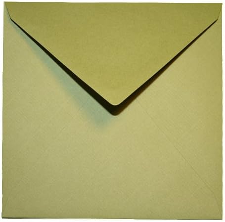 Square Envelopes 14.5 x 14.5 cm Olive Green Triangle Inner Lining/Closure Flap: Feuchtkl Adhesive/Weight: 100 g/m²