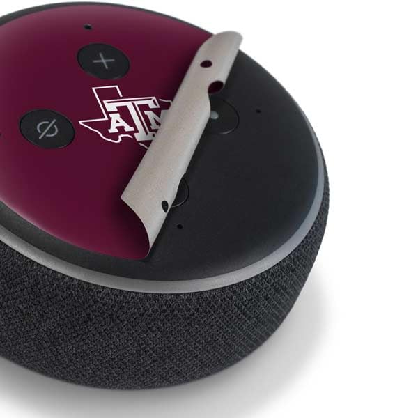 Skinit Decal Audio Skin Compatible with Amazon Echo Dot 3 - Officially Licensed Texas A&M University Outline Design