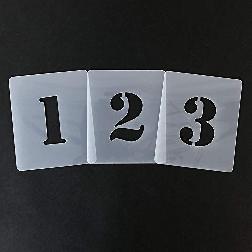 QBIX Ensemble de pochoir de chiffres et symboles - police de pochoir - hauteur de chiffres 5cm - pochoir bricolage convivial réutilisable pour la peinture, l'artisanat, le mur, les meubles - Image 6
