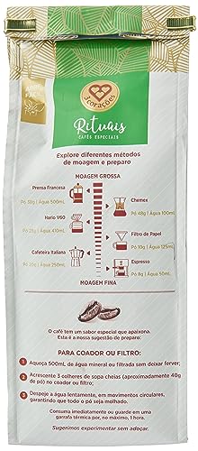 Café Rituais Torrado e Moído TRÊS CORAÇÕES Orgânico Pacote 250g