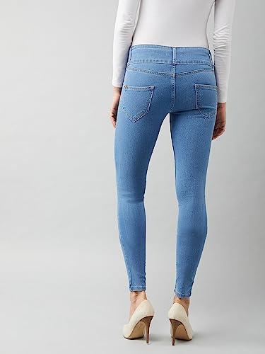 Image of Dolce Crudo Women's Skinny Fit High Rise Regular Length Stretchable High Waist Denim Jeans