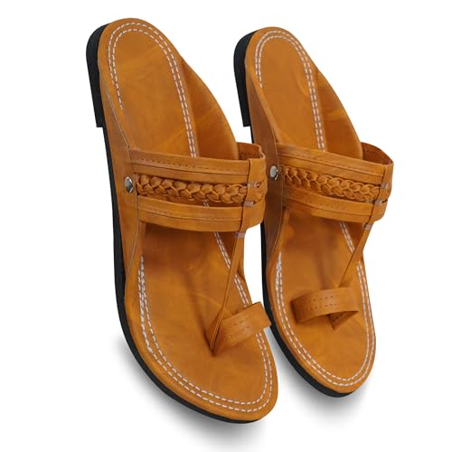 Image of DFR Ethnic Sandals For Boys Men, Comfortable Men's Rajasthani Slipper Chappals