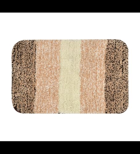 Image of NAMCHI Comfort Microfiber Bath Mat Anti Skid Non Slip Bathroom Floor Mat Super Absorbent & Quick Dry | Soft Machine Washable Bath Rug for Bathroom, Bedroom & Home (50x80cm, Brown 50 X 80cm)