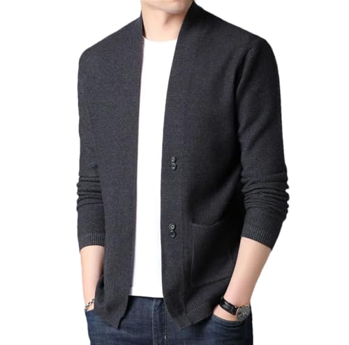 Men's Knit Sweater Cardigan Slim Fit Casual Knitted Sweatercoats Korean Style Cardigans Sweater